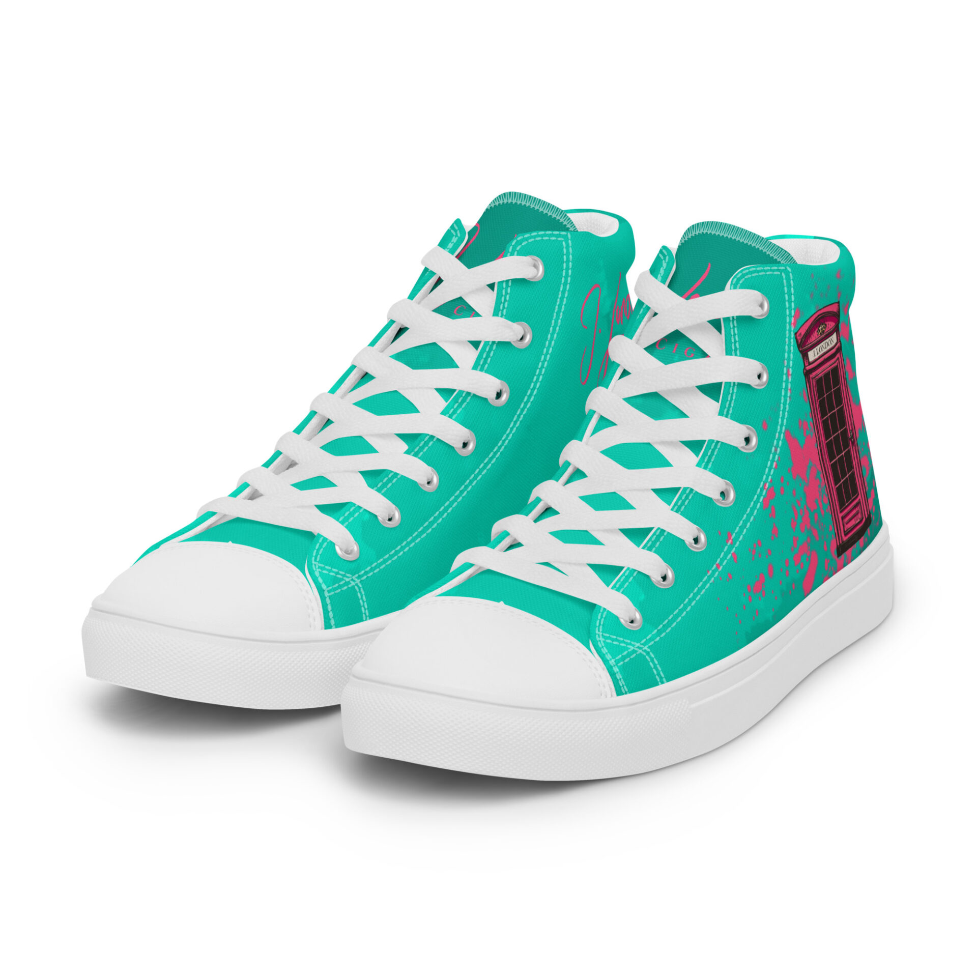 Telephone Booth Series Canvas High Top Sneakers - J. London Brands